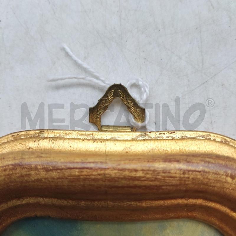 QUADRETTO VECCHIO FIORI CORNICE DORATA  | Mercatino dell'Usato Domodossola 3