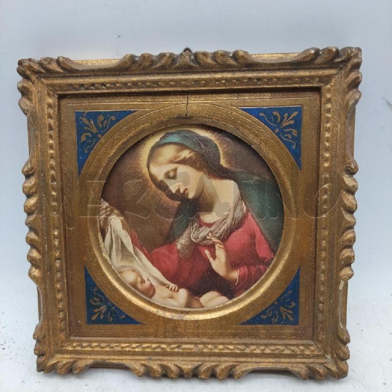 QUADRETTO VECCHIO MADONNA CORNICE DORATA  | Mercatino dell'Usato Domodossola 1