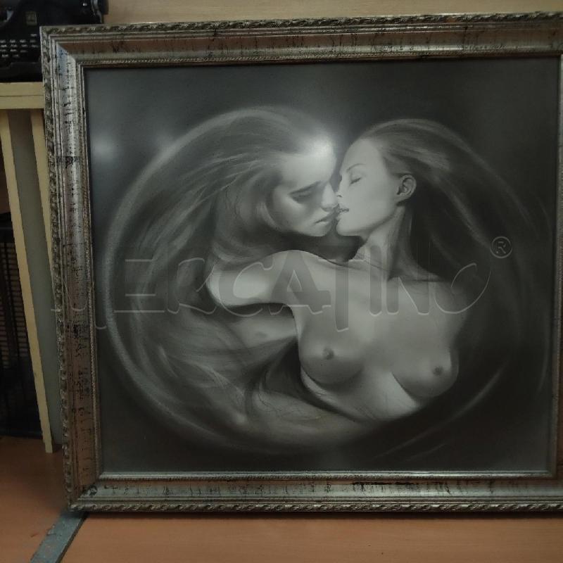 QUADRO ABBRACCIO DISEGNO A MATITA FRANCESCO URPI | Mercatino dell'Usato Domodossola 1