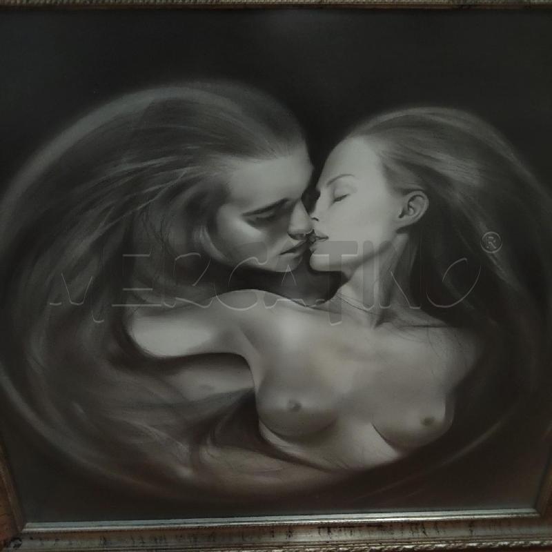 QUADRO ABBRACCIO DISEGNO A MATITA FRANCESCO URPI | Mercatino dell'Usato Domodossola 2