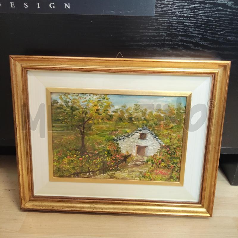 QUADRO A OLIO BAITA CON ALBERI F.TO NESI | Mercatino dell'Usato Domodossola 1