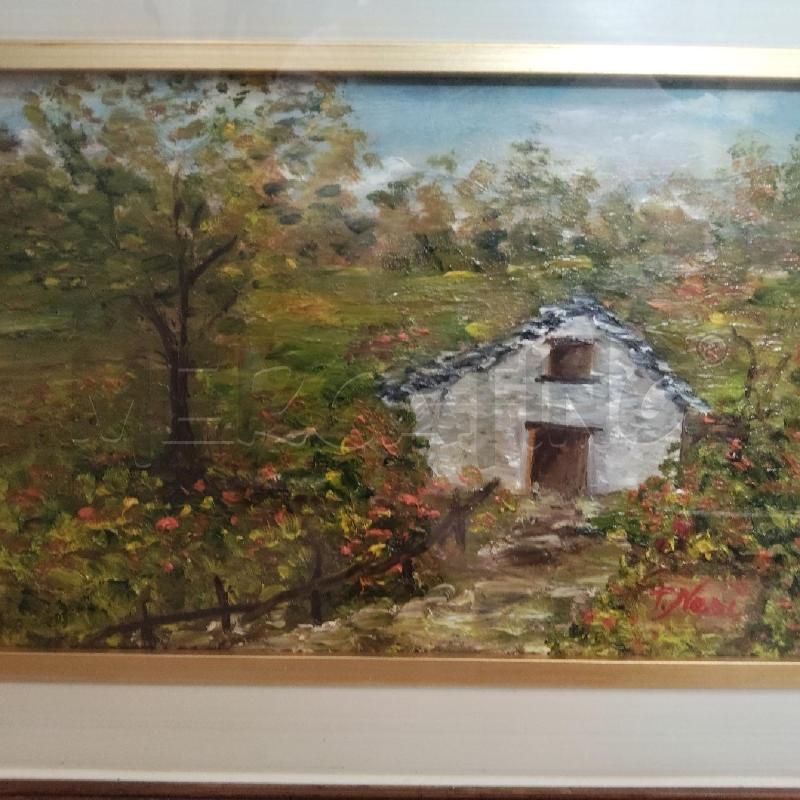 QUADRO A OLIO BAITA CON ALBERI F.TO NESI | Mercatino dell'Usato Domodossola 3