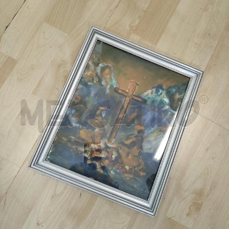 QUADRO A OLIO CROCE CON PERSONAGGI  | Mercatino dell'Usato Domodossola 2
