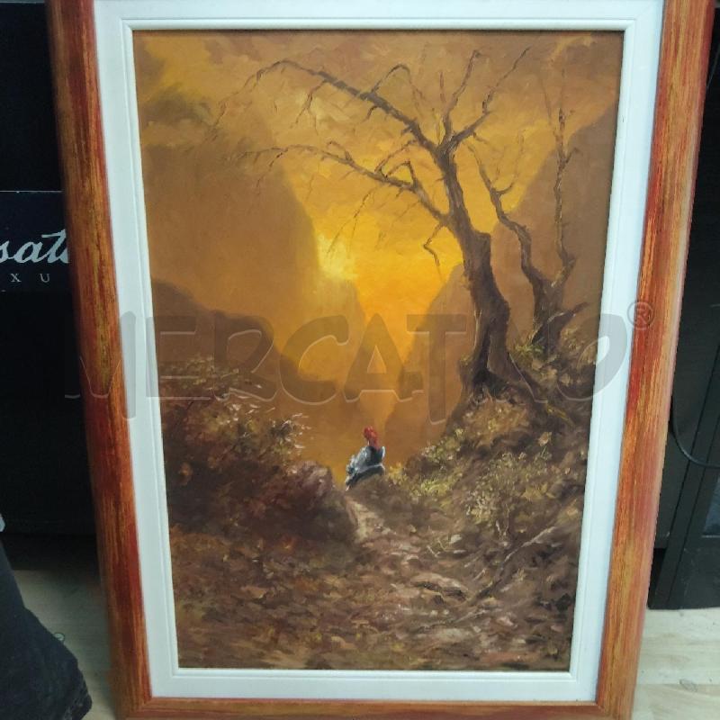 QUADRO A OLIO PASTORELLA CON ALBERI FIRMATO BARSOTTI | Mercatino dell'Usato Domodossola 1