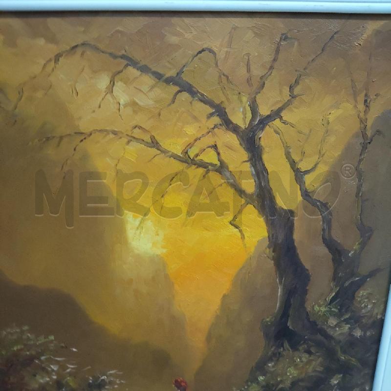 QUADRO A OLIO PASTORELLA CON ALBERI FIRMATO BARSOTTI | Mercatino dell'Usato Domodossola 3