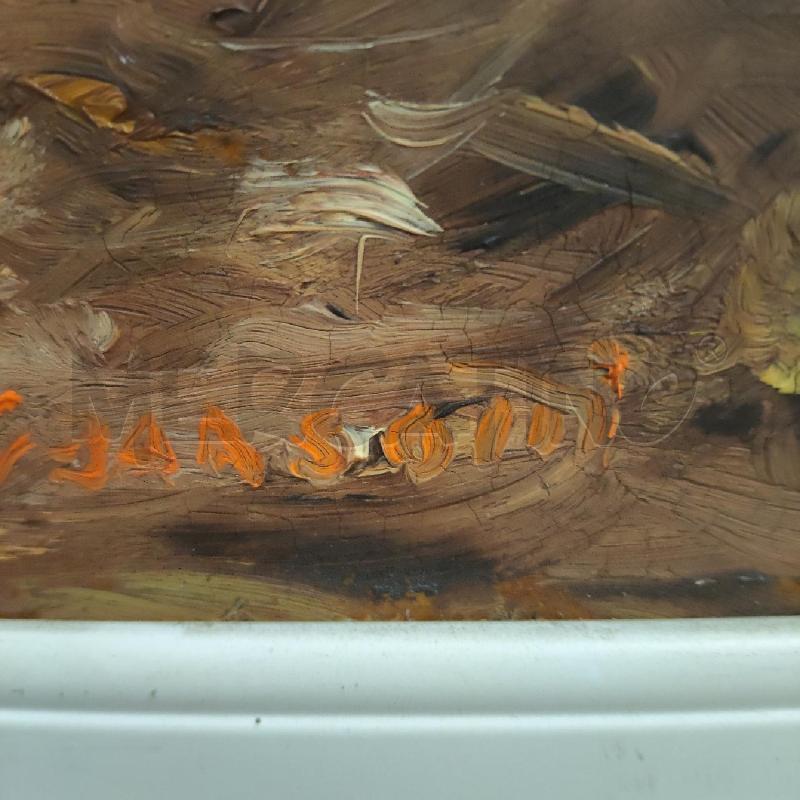 QUADRO A OLIO PASTORELLA CON ALBERI FIRMATO BARSOTTI | Mercatino dell'Usato Domodossola 4