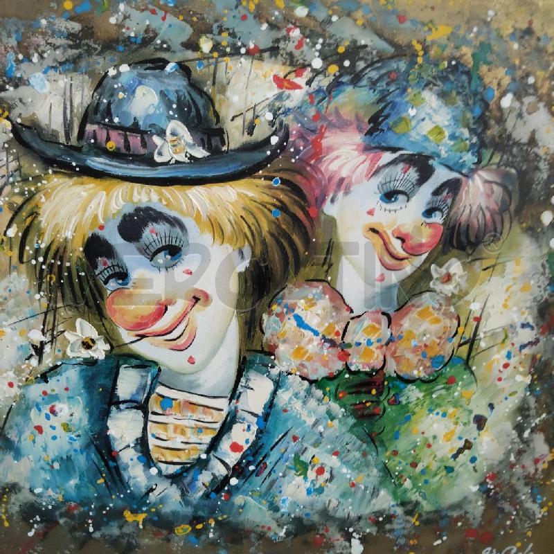 QUADRO CON PAGLIACCI  | Mercatino dell'Usato Domodossola 3