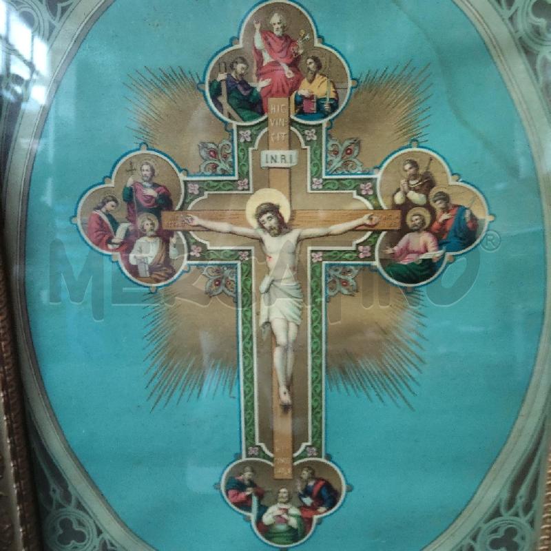 QUADRO CROCE CRISTO CORNICE DORATA | Mercatino dell'Usato Domodossola 2