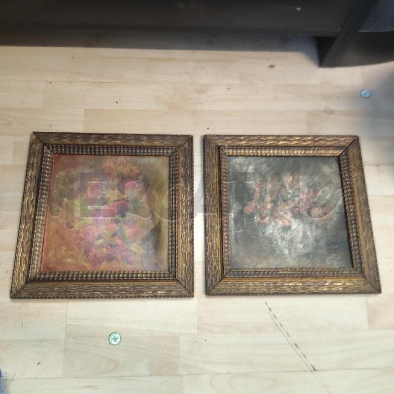 QUADRO DIPINTO FIORI QUADRATO  | Mercatino dell'Usato Domodossola 1
