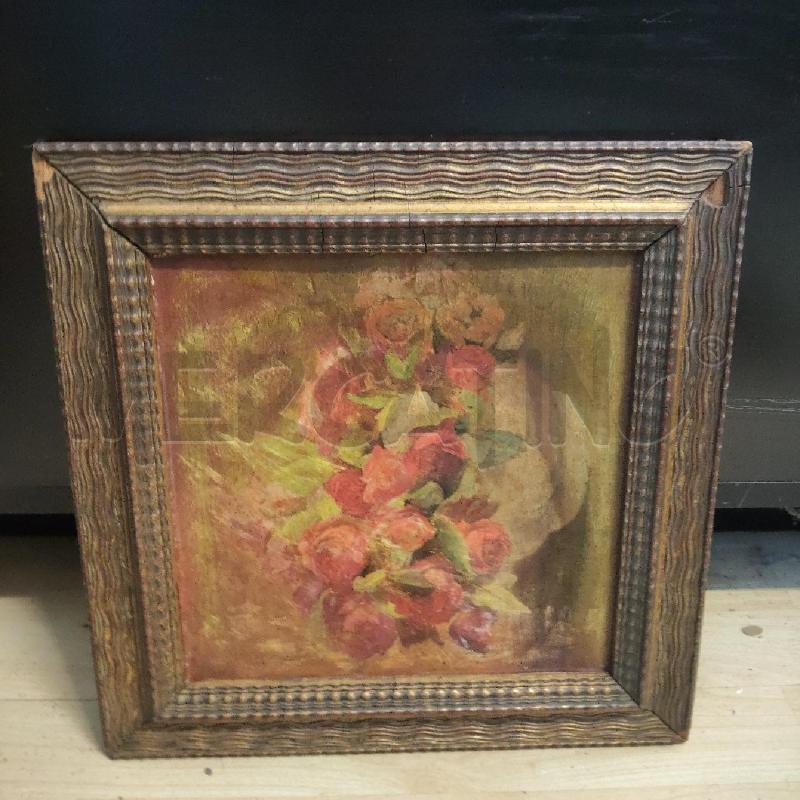 QUADRO DIPINTO FIORI QUADRATO  | Mercatino dell'Usato Domodossola 2