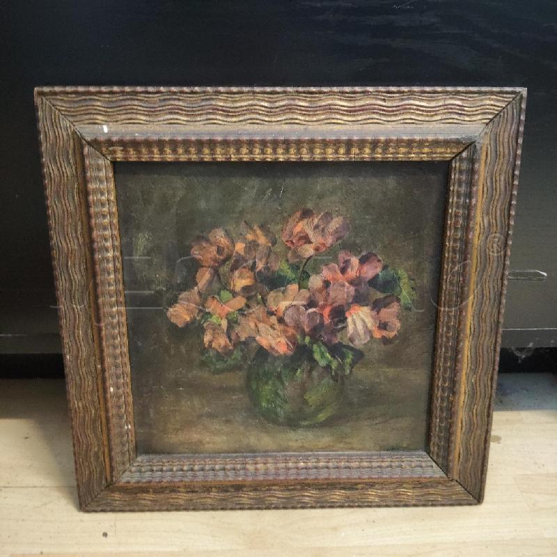 QUADRO DIPINTO FIORI QUADRATO  | Mercatino dell'Usato Domodossola 3