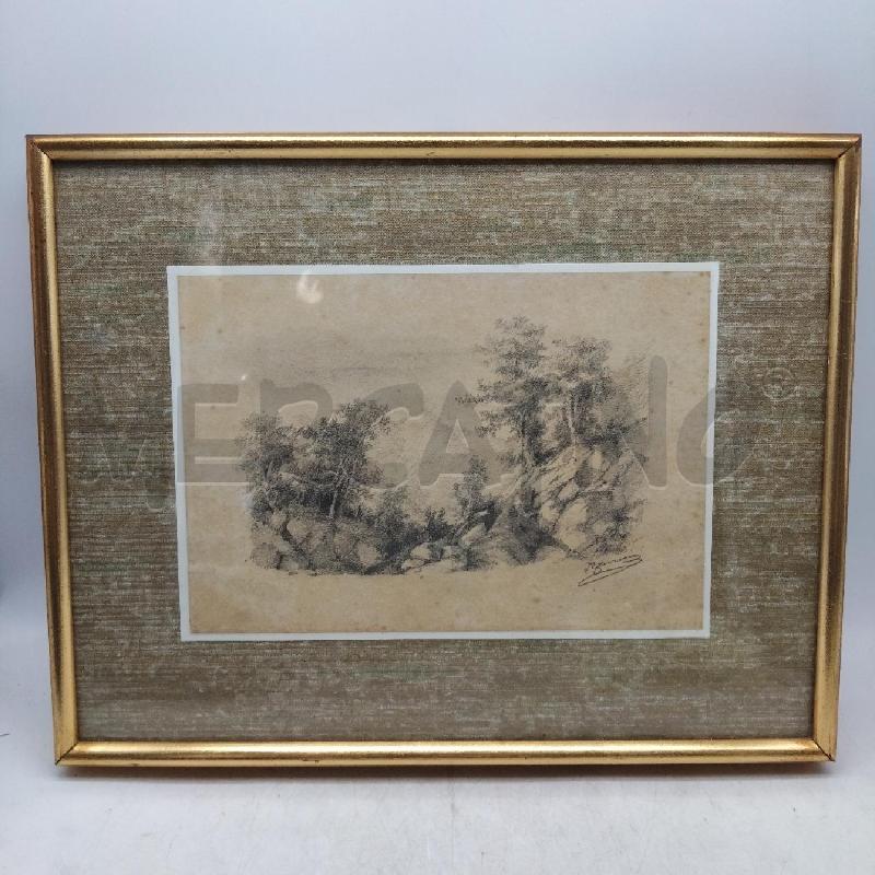 QUADRO DISEGNO CORNICE DORATA  | Mercatino dell'Usato Domodossola 1
