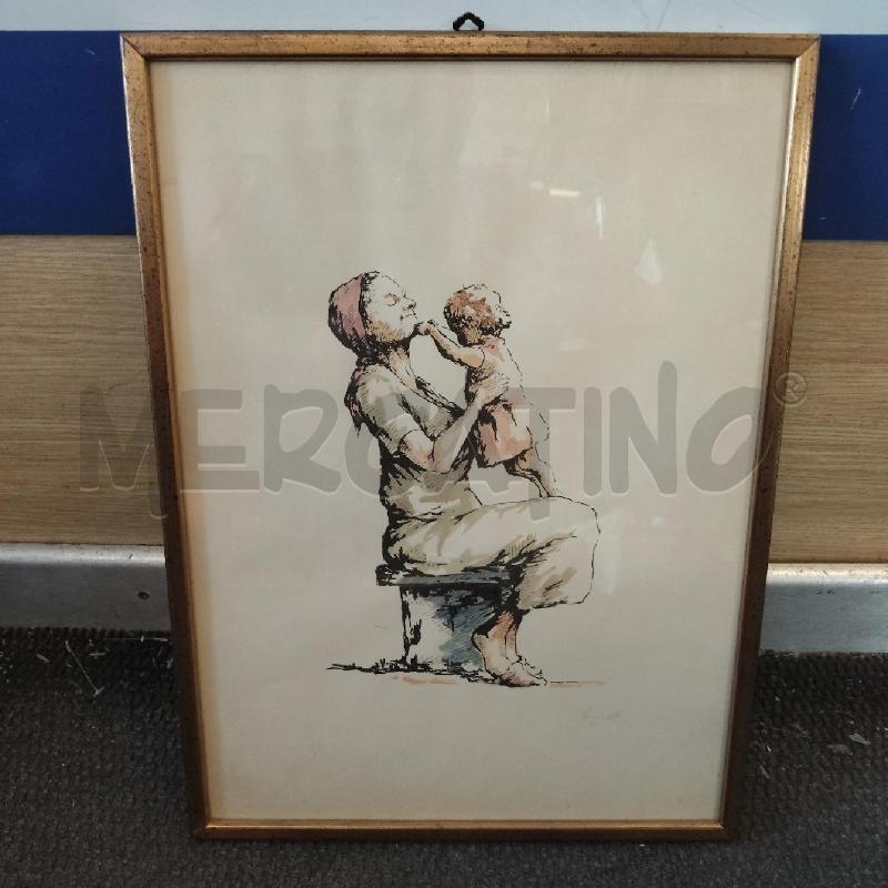 QUADRO DONNA SEDUTA CON BIMBA | Mercatino dell'Usato Domodossola 1