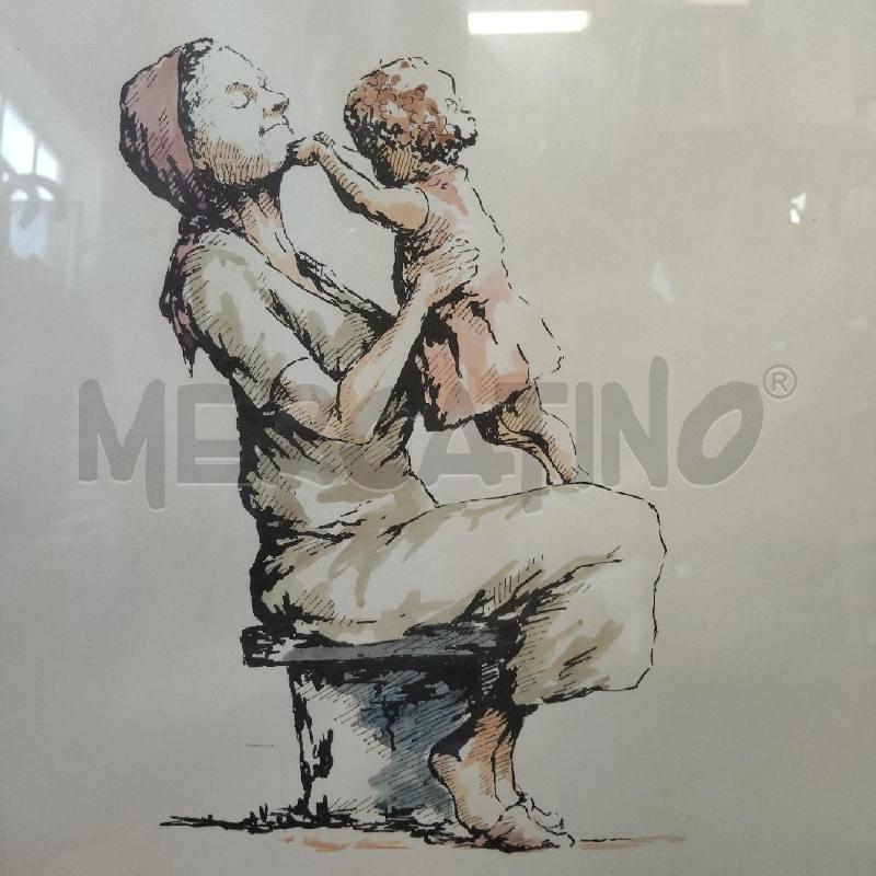 QUADRO DONNA SEDUTA CON BIMBA | Mercatino dell'Usato Domodossola 2