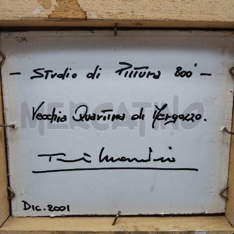 QUADRO LA QUARTINA MERGOZZO CORNICE VERDE  | Mercatino dell'Usato Domodossola 3