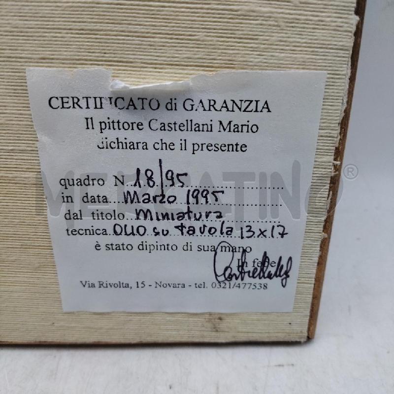 QUADRO MINIATURA SPIAGGIA CASTELLANI MARIO | Mercatino dell'Usato Domodossola 4