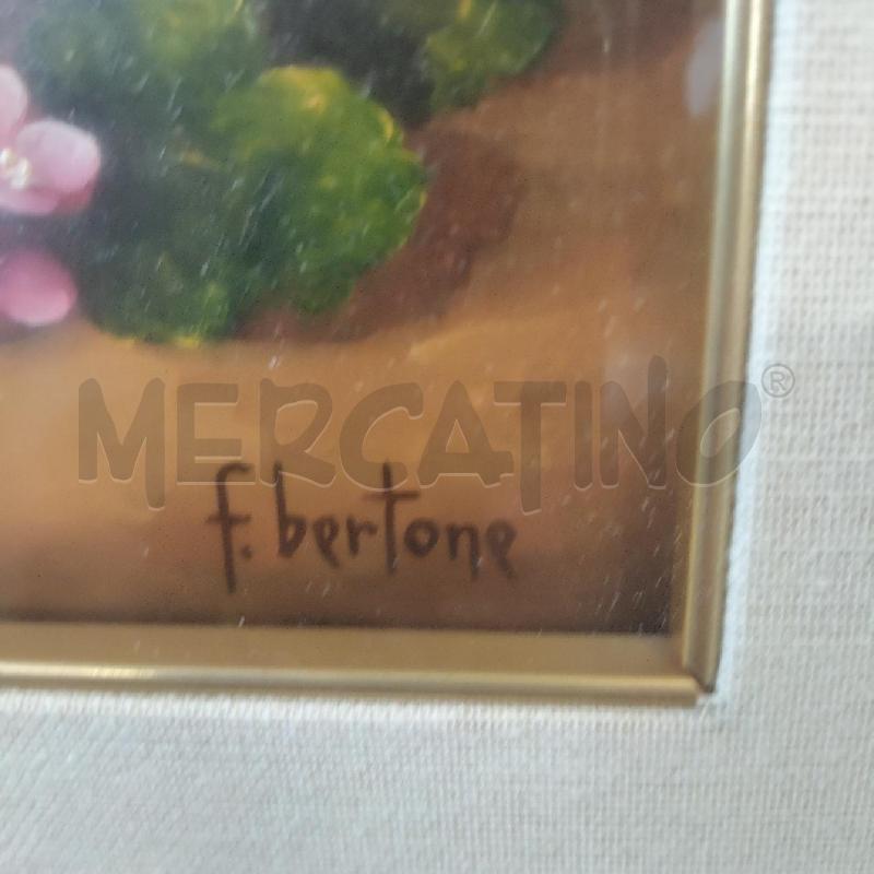 QUADRO NASTURA MORTA CON VASO BERTONE | Mercatino dell'Usato Domodossola 3