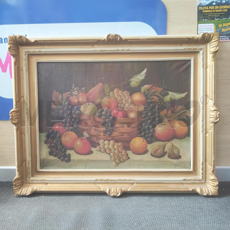QUADRO NATURA MORTA CON FRUTTA CORNICE CHIARA | Mercatino dell'Usato Domodossola 1