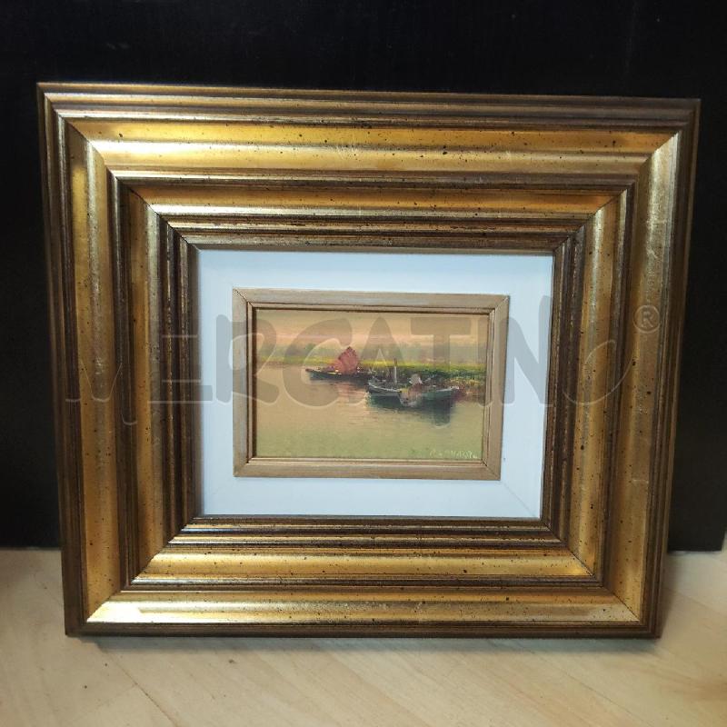 QUADRO OLIO PESCATORI ALDO GAVAGGI  | Mercatino dell'Usato Domodossola 1