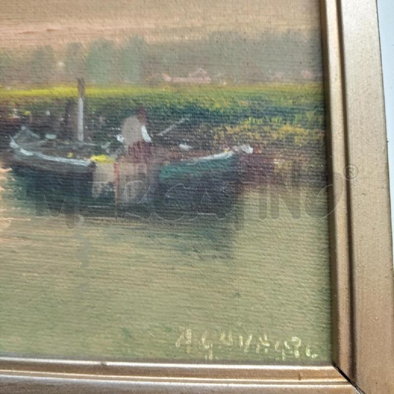 QUADRO OLIO PESCATORI ALDO GAVAGGI  | Mercatino dell'Usato Domodossola 2