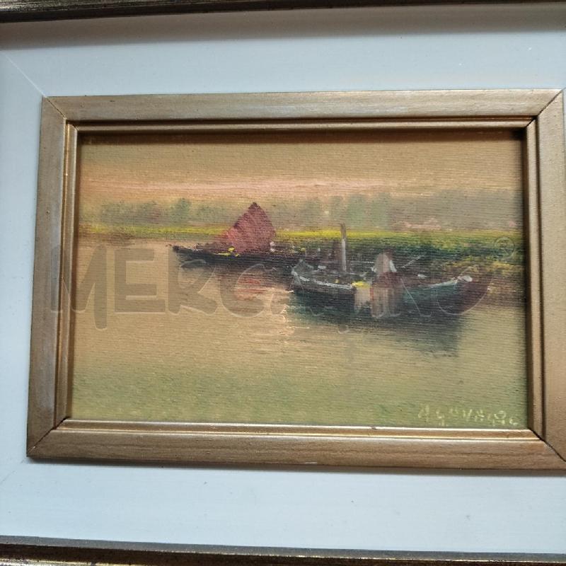 QUADRO OLIO PESCATORI ALDO GAVAGGI  | Mercatino dell'Usato Domodossola 3