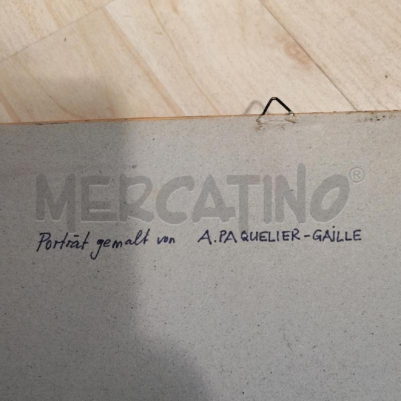 QUADRO PASTELLO DONNA CON ORECCHINO A.PA QUELIER-GAILLE | Mercatino dell'Usato Domodossola 4