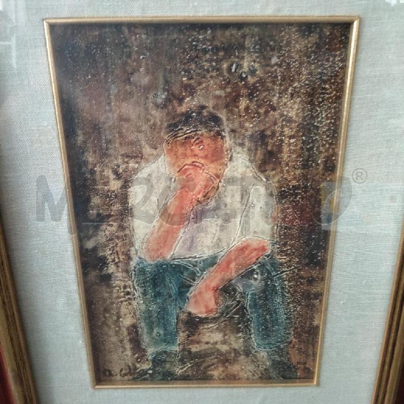 QUADRO UOMO SEDUTO OLIO SMALTATO | Mercatino dell'Usato Domodossola 2