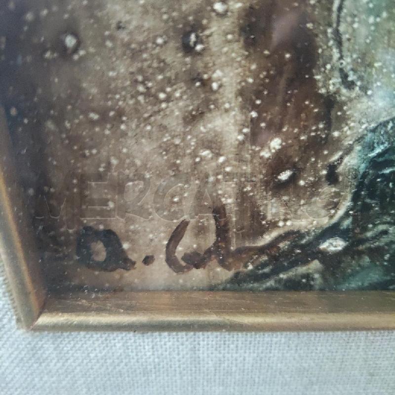QUADRO UOMO SEDUTO OLIO SMALTATO | Mercatino dell'Usato Domodossola 3