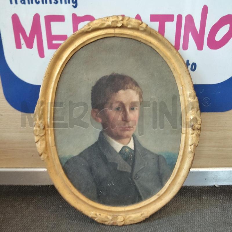QUADRO VISO CORNICE DORATA OVALE  | Mercatino dell'Usato Domodossola 1