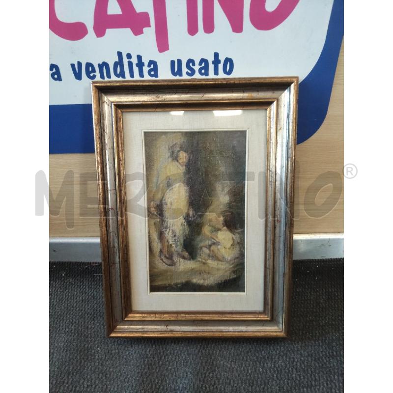 QUADRO WALTER BENECCHI 2 PERSONE CORNICE DORATA | Mercatino dell'Usato Domodossola 1