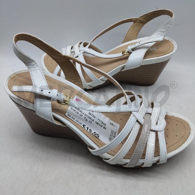 SANDALI DONNA GEOX BIANCO 37 | Mercatino dell'Usato Domodossola 2