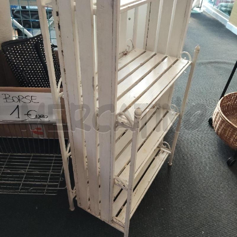 SCAFFALE BIANCO FERRO LEGNO PER VASI 4 RIPIANI | Mercatino dell'Usato Domodossola 3
