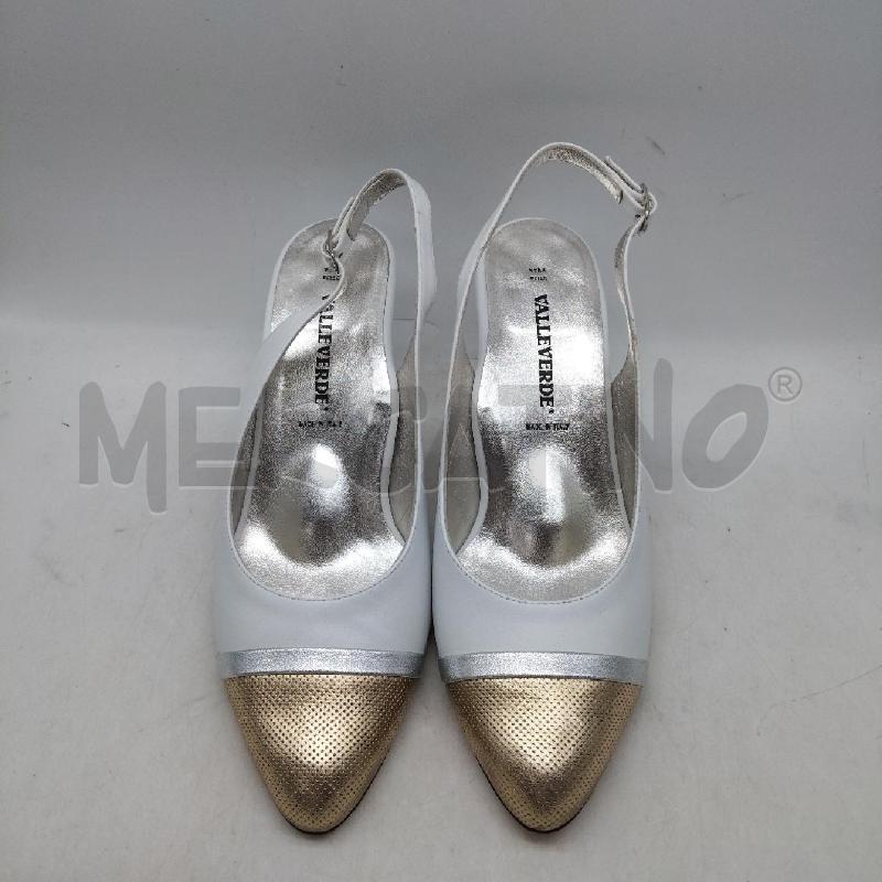SCARPE DONNA BIANCHE PUNTA DORATA TACCO VALLE VERDE  | Mercatino dell'Usato Domodossola 1