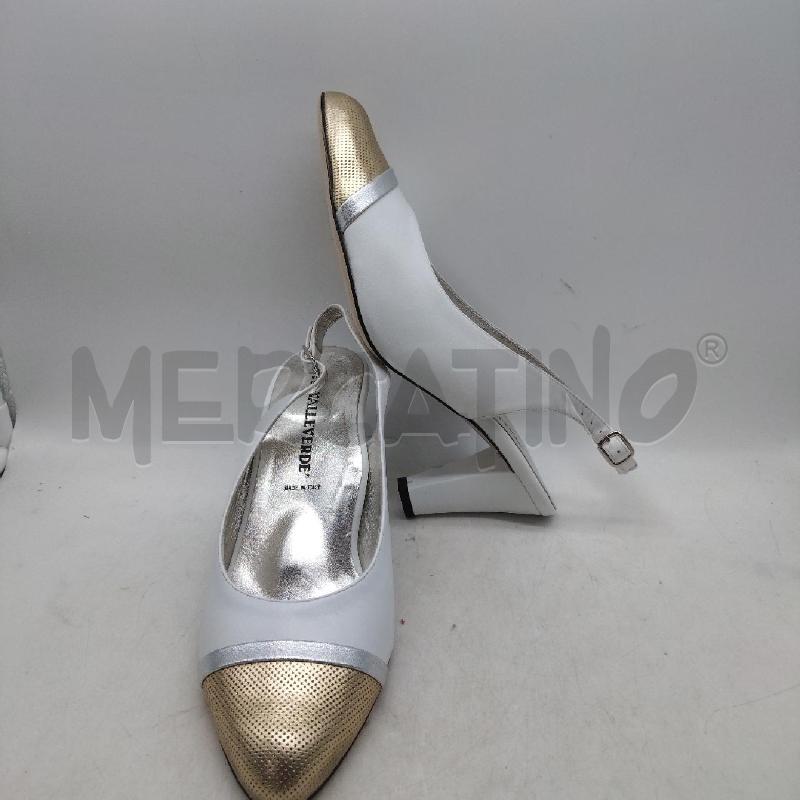 SCARPE DONNA BIANCHE PUNTA DORATA TACCO VALLE VERDE  | Mercatino dell'Usato Domodossola 2