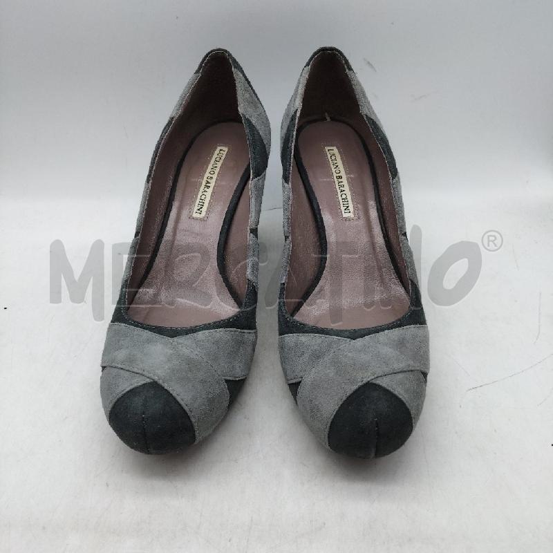 SCARPE DONNA GRIGE SCURO CHIARO TACCO BARACHINI | Mercatino dell'Usato Domodossola 4