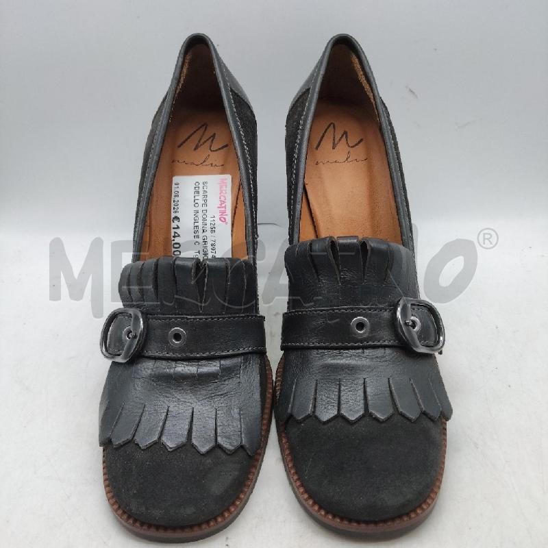 SCARPE DONNA GRIGIO MODELLO INGLESE CON FRANGIA | Mercatino dell'Usato Domodossola 1