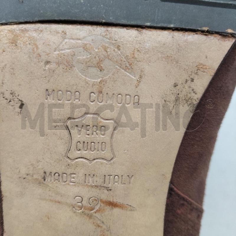 SCARPE DONNA MARRONI PARTE LUCIDA CONFORT | Mercatino dell'Usato Domodossola 4