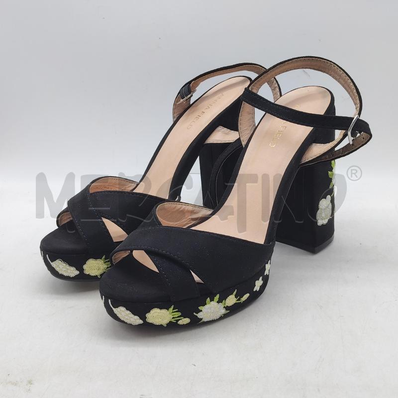 SCARPE DONNA NERE FIORI RICAMATI TACCO ANNA FIELD | Mercatino dell'Usato Domodossola 1