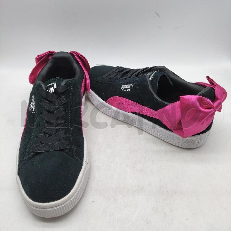 SCARPE DONNA PUMA NERE FIOCCO FUCSIA 35.5 | Mercatino dell'Usato Domodossola 1