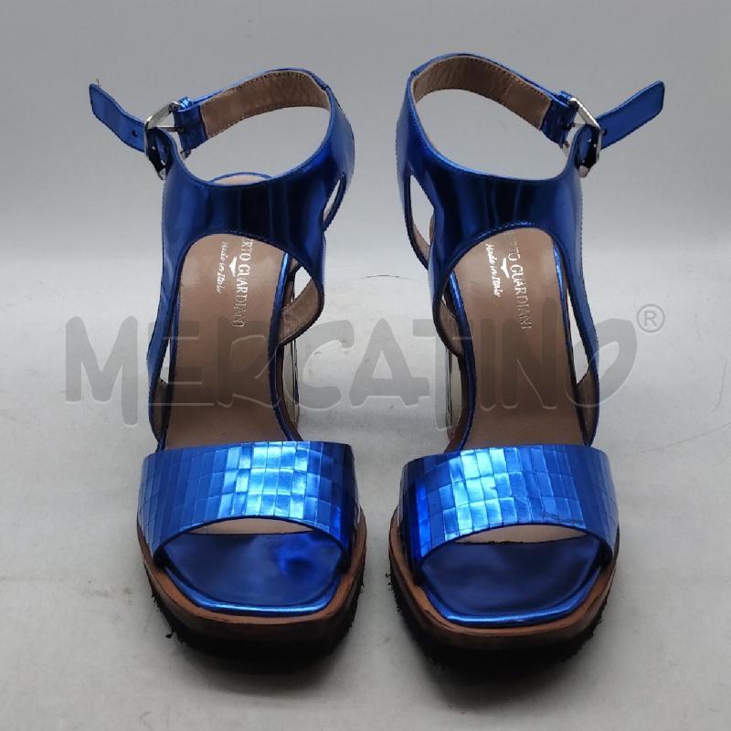 SCARPE DONNA TACCO BLU ELETTRICO METALLICO CINTURINO ALBERTO GUARDIANI | Mercatino dell'Usato Domodossola 2