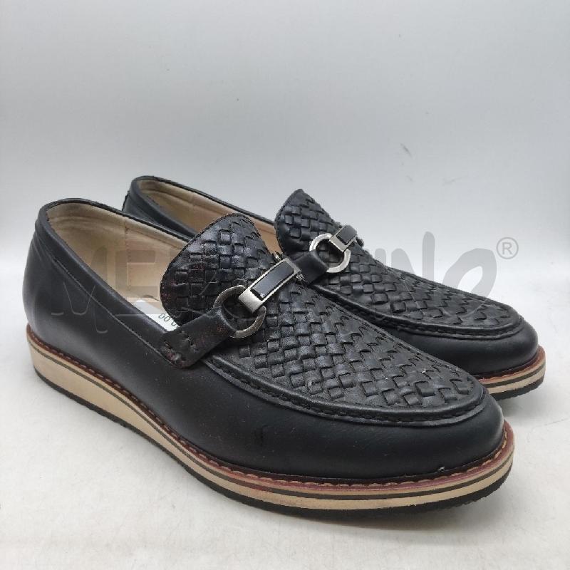 SCARPE UOMO NERE INTRECCIO FIBBIA BIAGIOTTI | Mercatino dell'Usato Domodossola 1