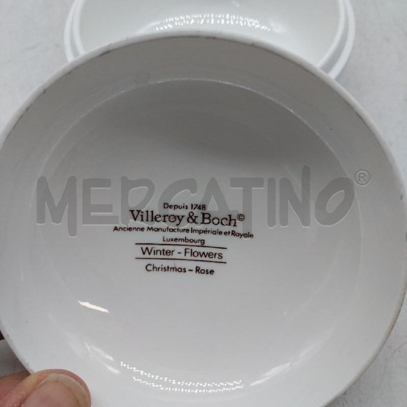 SCATOLETTA CERAMICA BIANCA FIORI VILLEROY & BOCH | Mercatino dell'Usato Domodossola 3