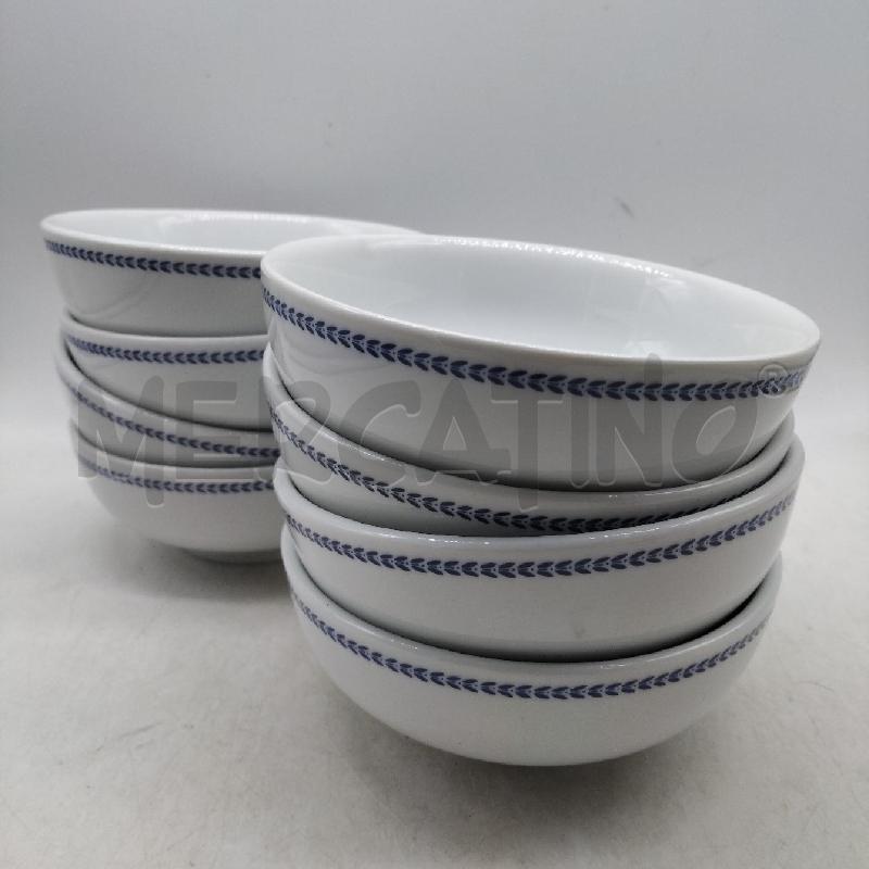 SCODELLE PZ. 8 BIANCHI GRECHE BORDINO BLU RICHARD GINORI  | Mercatino dell'Usato Domodossola 1