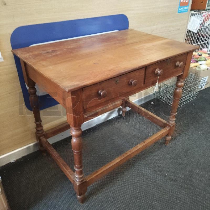 SCRIVANIA LEGNO 2 CASSETTI DOPPIO POMELLO  | Mercatino dell'Usato Domodossola 2