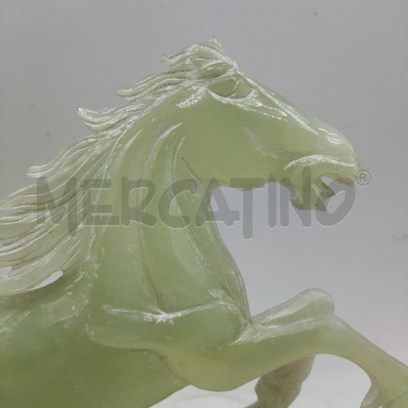 SCULTURA CAVALLO GIADA VERDE  | Mercatino dell'Usato Domodossola 4