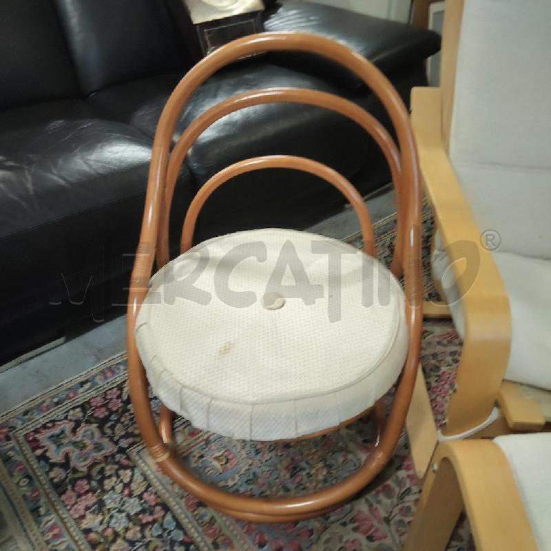 SEDIA CON CUSCINO BIANCO  | Mercatino dell'Usato Domodossola 1