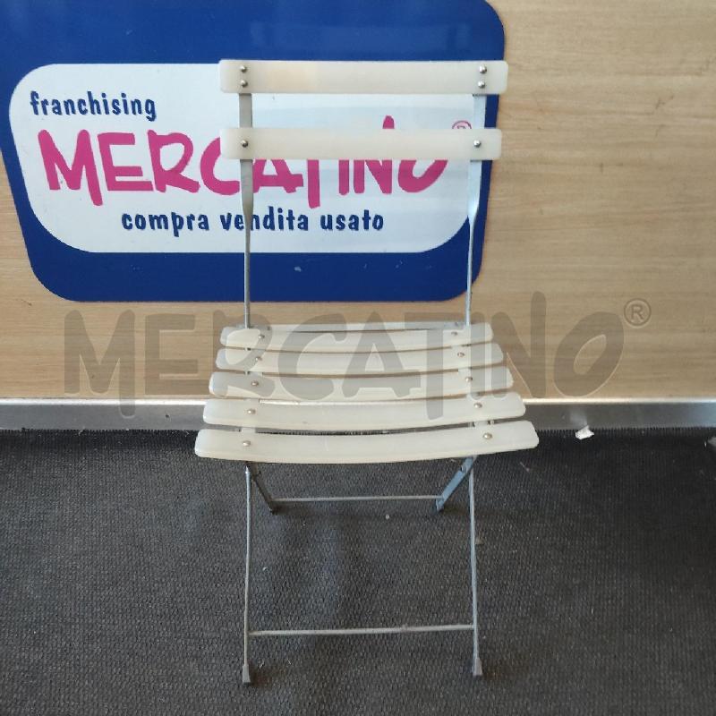 SEDIA PIEGHEVOLE BIANCA TRASPARENTE  | Mercatino dell'Usato Domodossola 1