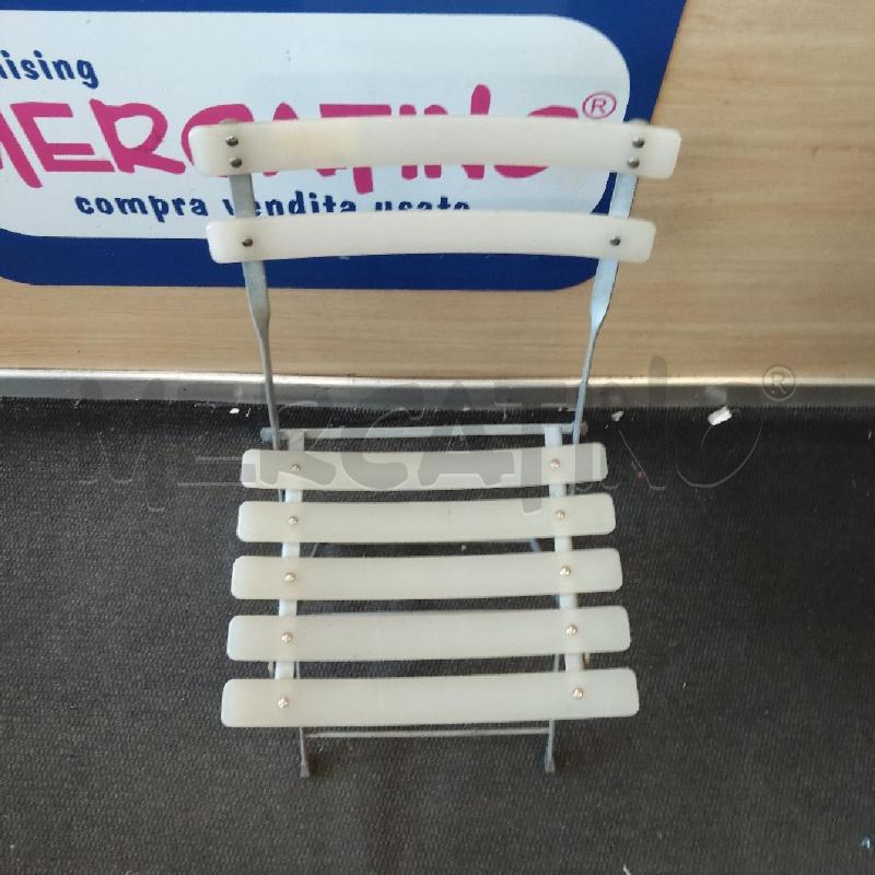 SEDIA PIEGHEVOLE BIANCA TRASPARENTE  | Mercatino dell'Usato Domodossola 3