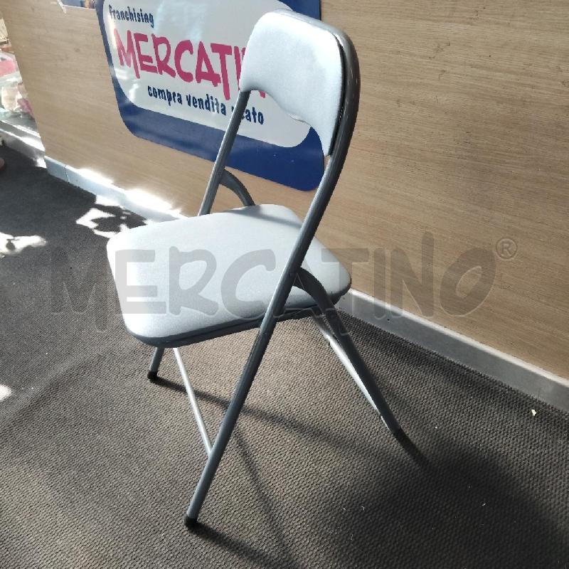 SEDIA PIEGHEVOLE GRIGIA | Mercatino dell'Usato Domodossola 3