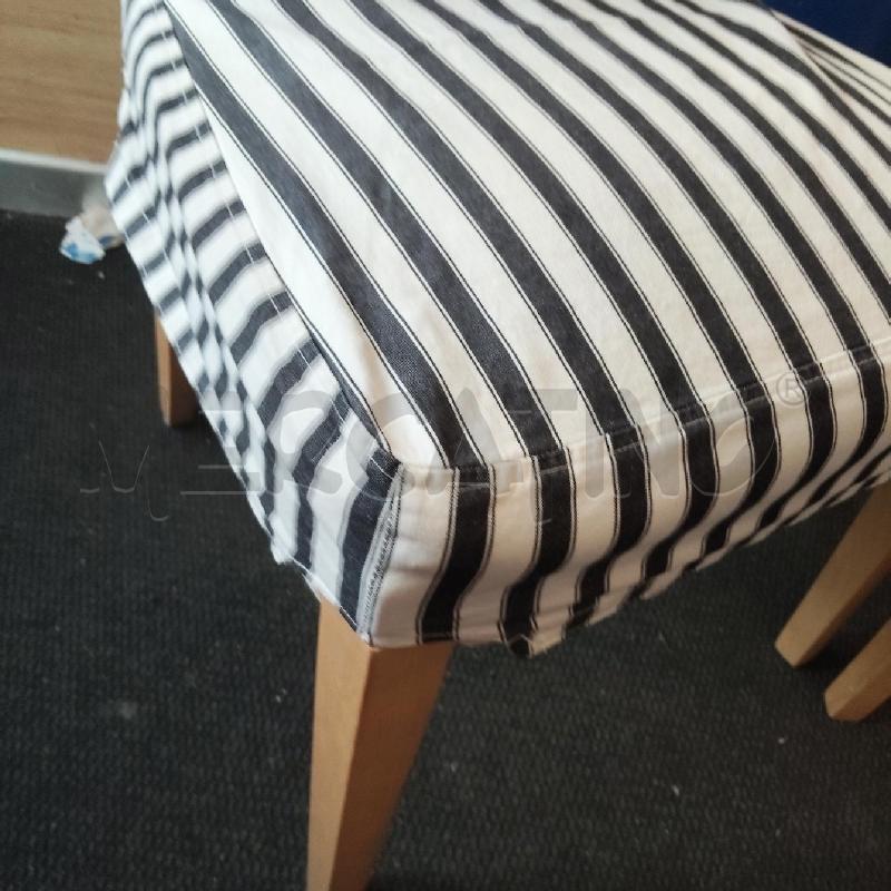 SEDIA SEDUTA STOFFA RIGHE BLU BIANCHE | Mercatino dell'Usato Domodossola 2